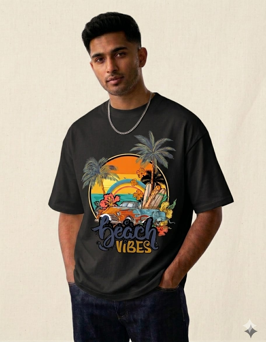 PRINTED TEE  Design 8 — Black