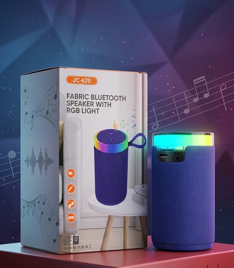 JC-620 Fabric Bluetooth Speaker with RGB Light