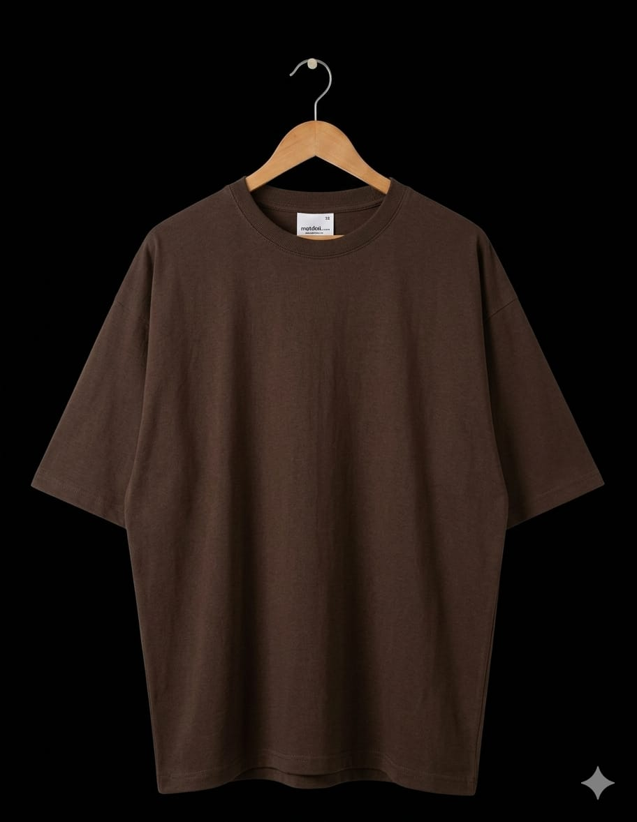 SOLID TEE — Brown