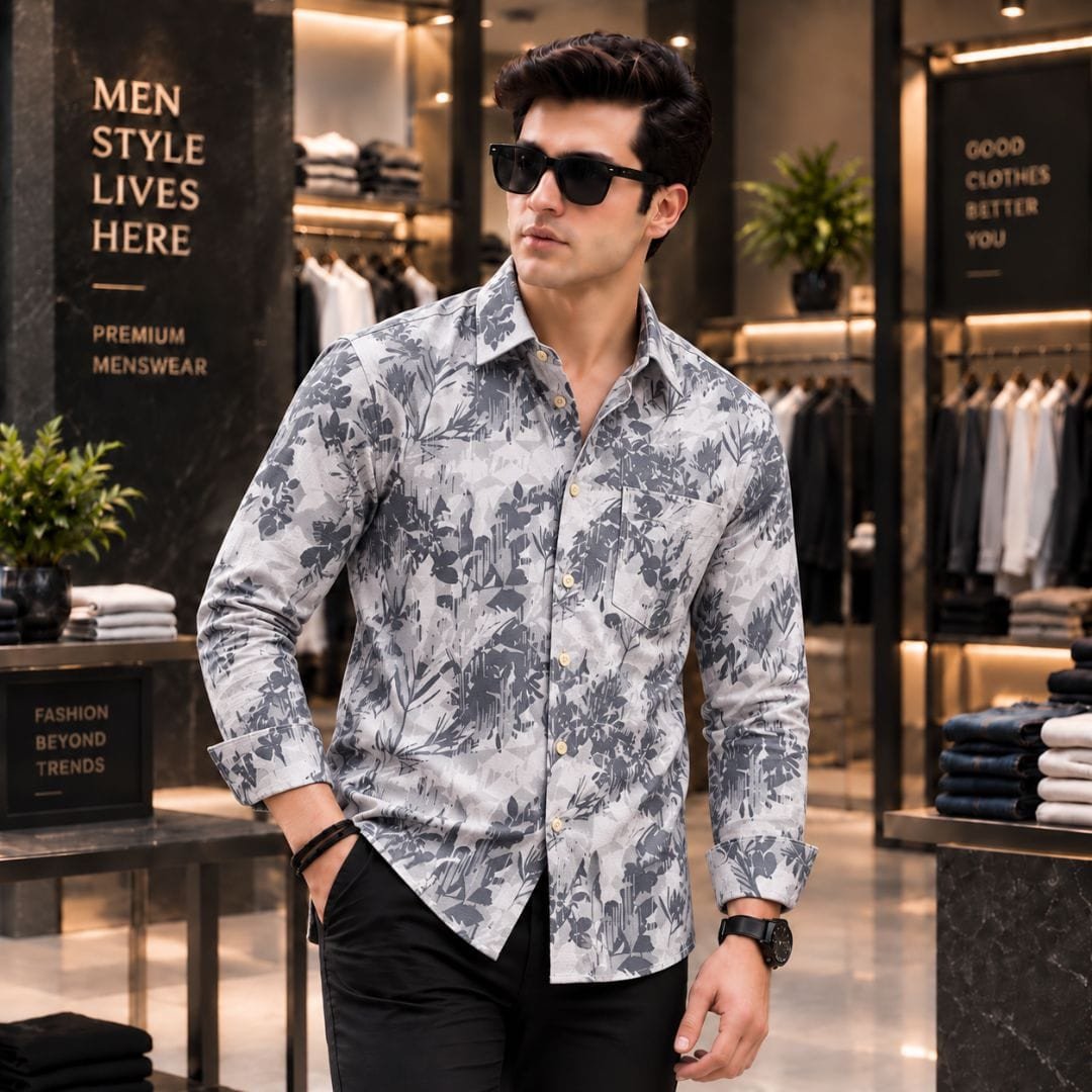 Premium China Jafran Fabrics Print Shirt