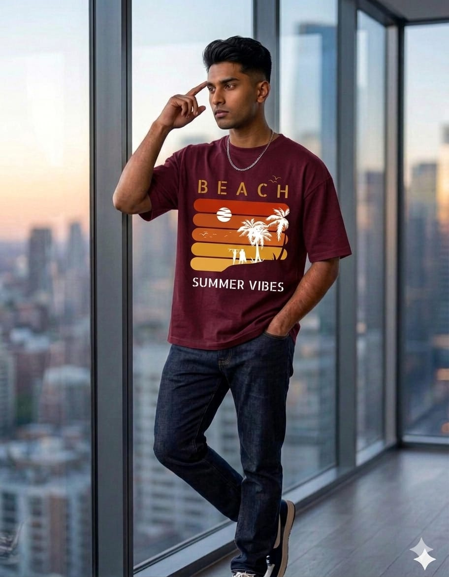 PRINTED TEE  Design 5 — Red