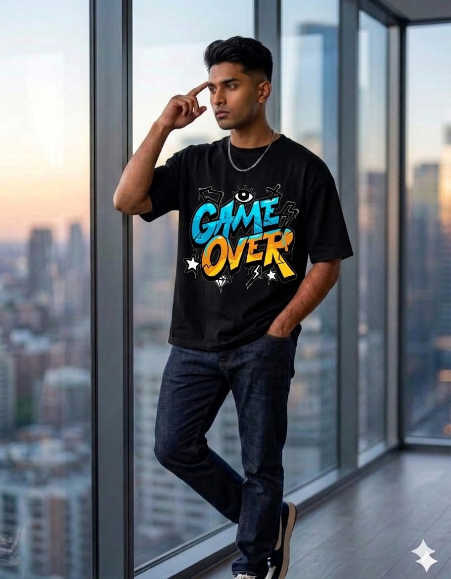PRINTED TEE  Design 8 — Black