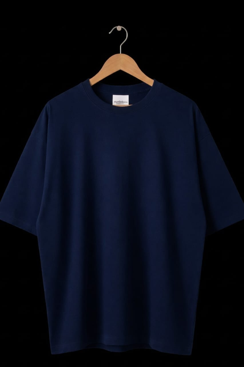 SOLID TEE  — Navy Blue
