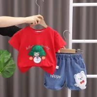 Kids Tshirt and Denim Short Pant Set